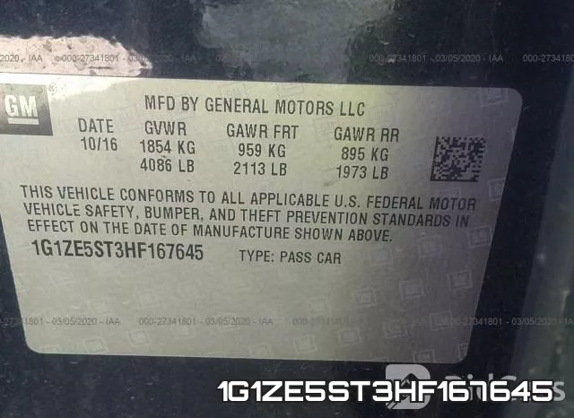 1G1ZE5ST3HF167645 фото 10