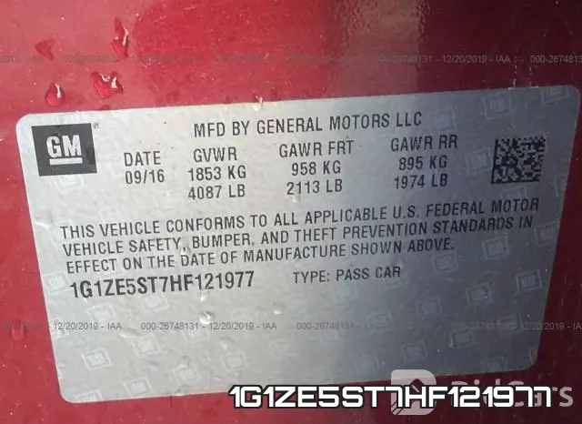 1G1ZE5ST7HF121977 фото 10
