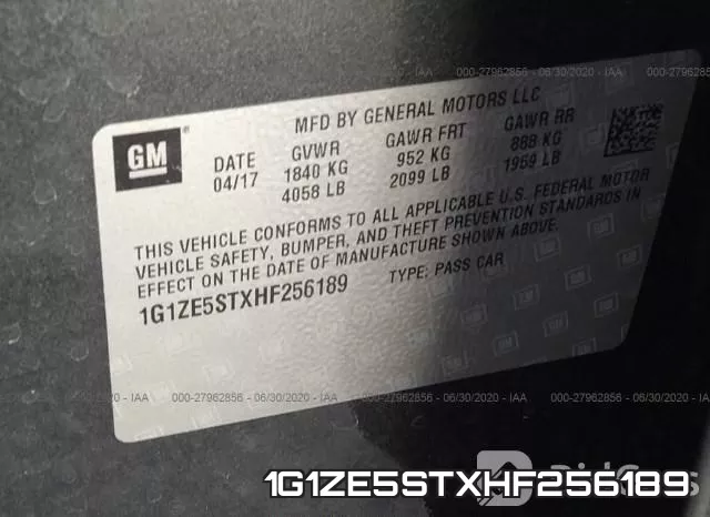 1G1ZE5STXHF256189 фото 10