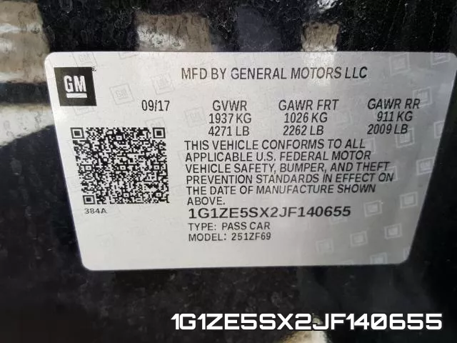 1G1ZE5SX2JF140655 фото 2