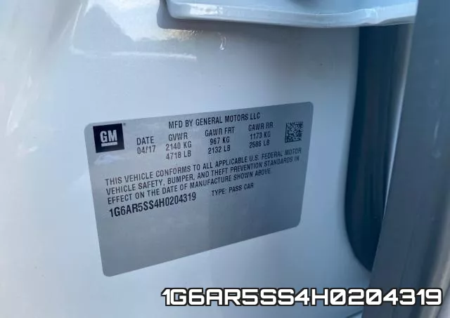1G6AR5SS4H0204319 фото 2