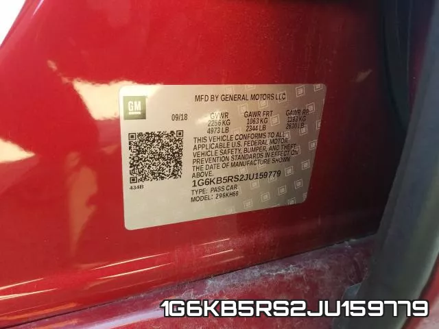 1G6KB5RS2JU159779 фото 2