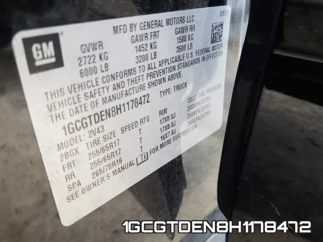 1GCGTDEN8H1178472 фото 2