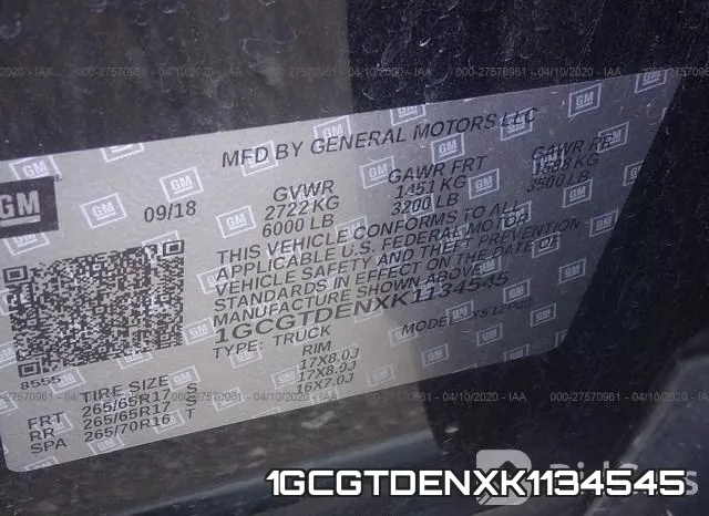 1GCGTDENXK1134545 фото 10