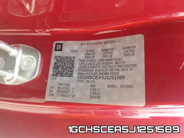 1GCHSCEA5J1251589 фото 2