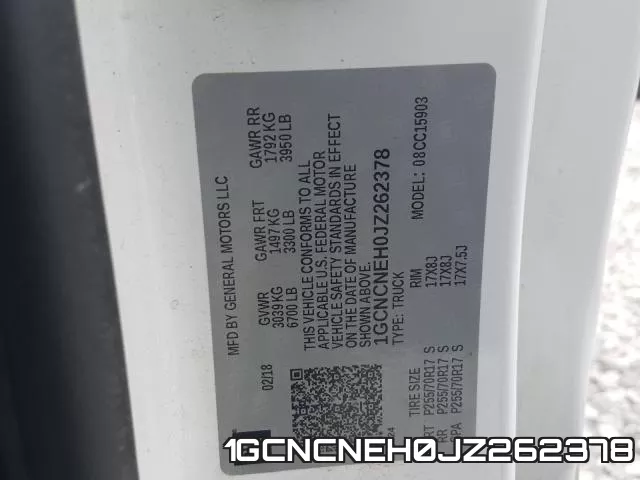 1GCNCNEH0JZ262378 фото 2