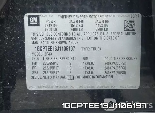 1GCPTEE13J1106197 фото 10