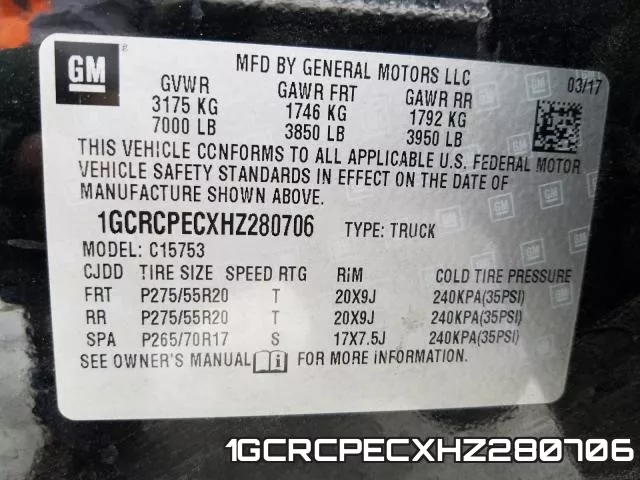 1GCRCPECXHZ280706 фото 2