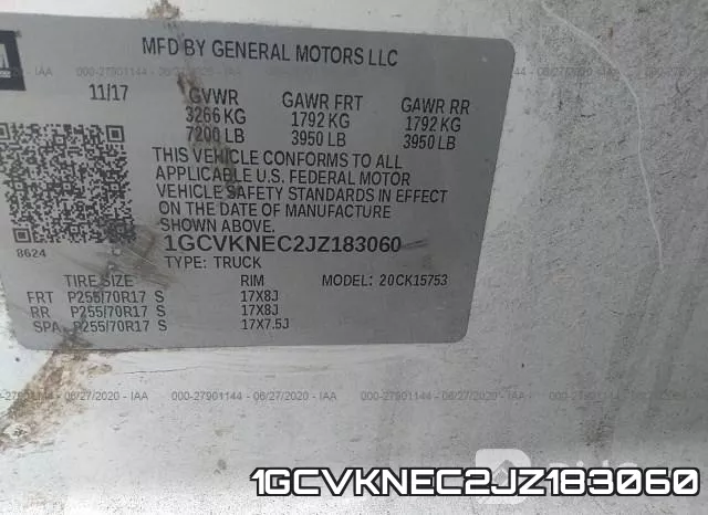 1GCVKNEC2JZ183060 фото 10