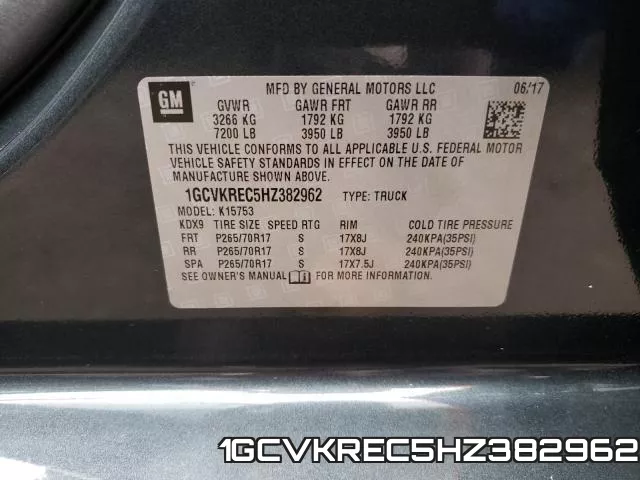 1GCVKREC5HZ382962 фото 2