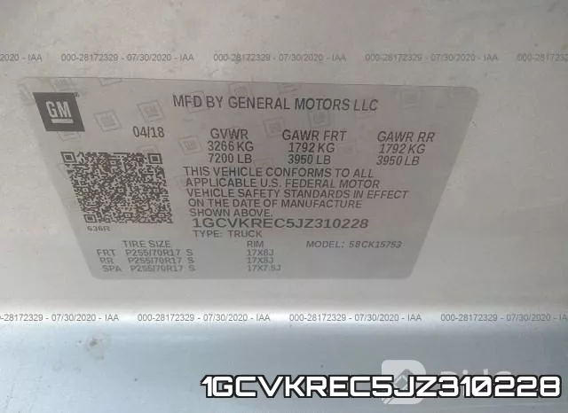 1GCVKREC5JZ310228 фото 10