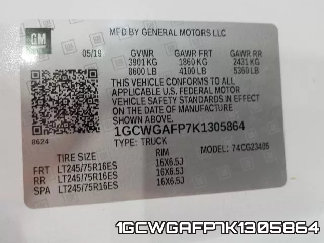 1GCWGAFP7K1305864 фото 2