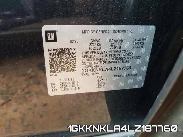 1GKKNKLA4LZ187760 фото 2