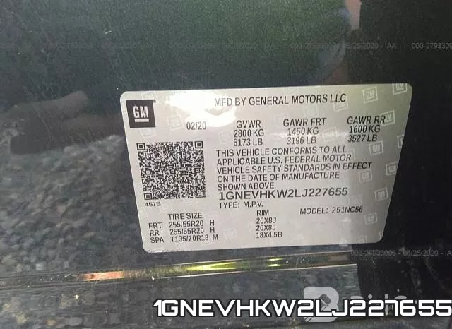 1GNEVHKW2LJ227655 фото 10