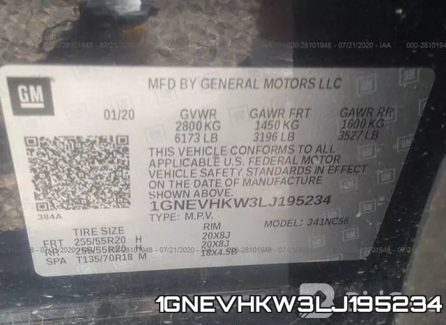 1GNEVHKW3LJ195234 фото 10