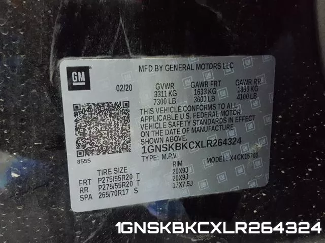 1GNSKBKCXLR264324 фото 2