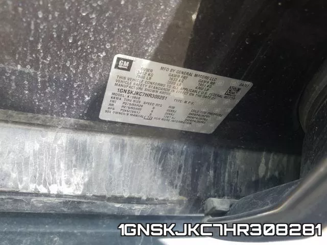 1GNSKJKC7HR308281 фото 2
