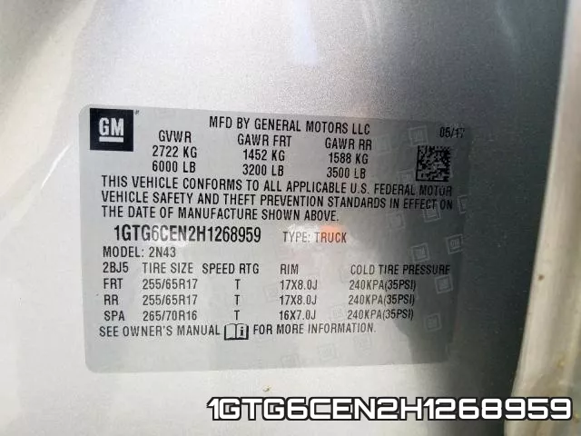 1GTG6CEN2H1268959 фото 2