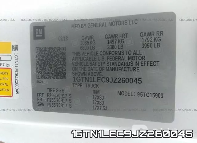 1GTN1LEC9JZ260045 фото 10