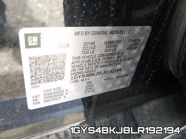 1GYS4BKJ8LR192194 фото 2