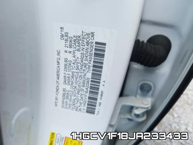 1HGCV1F18JA233433 фото 2