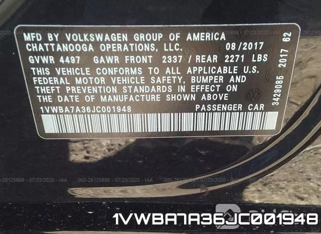 1VWBA7A36JC001948 фото 10