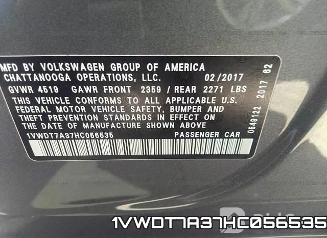 1VWDT7A37HC056535 фото 10