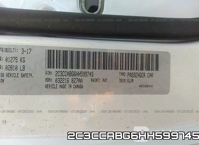 2C3CCABG6HH599745 фото 10