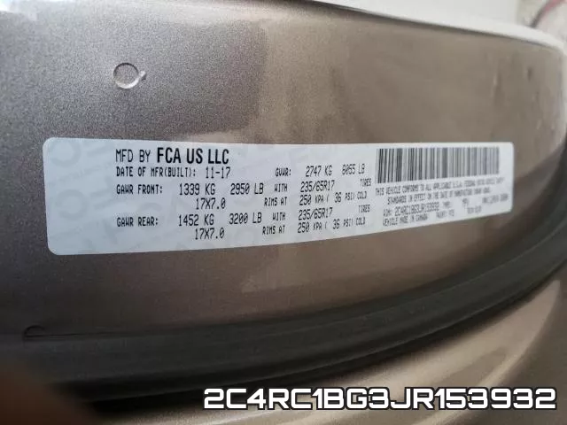 2C4RC1BG3JR153932 фото 2