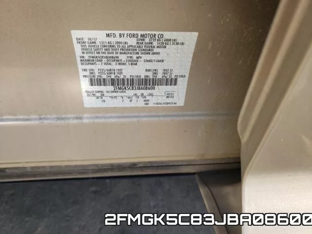 2FMGK5C83JBA08600 фото 2