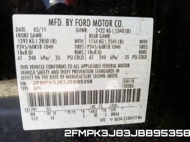 2FMPK3J83JBB95358 фото 2