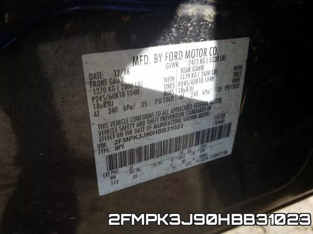2FMPK3J90HBB31023 фото 2