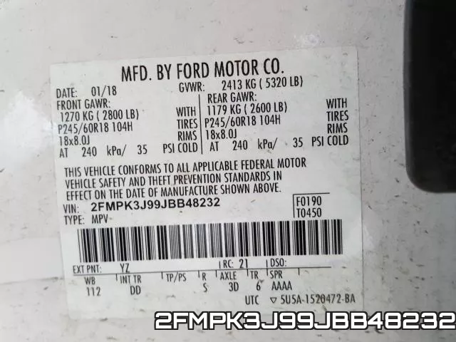 2FMPK3J99JBB48232 фото 2