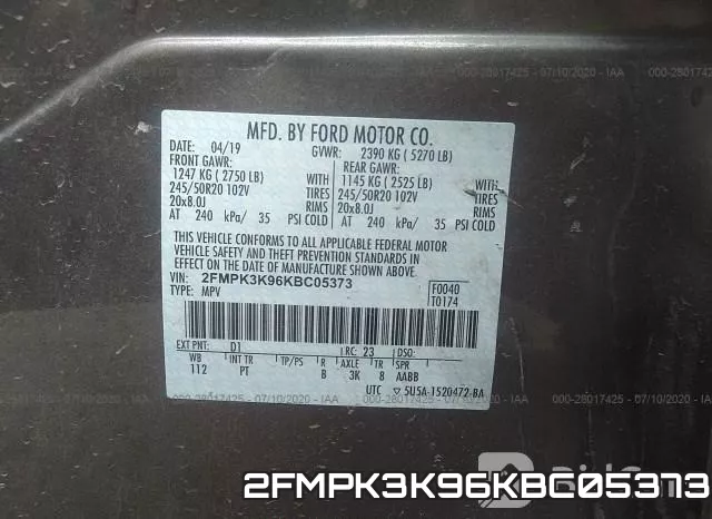 2FMPK3K96KBC05373 фото 10