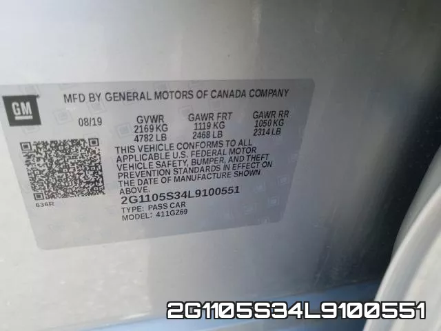 2G1105S34L9100551 фото 2