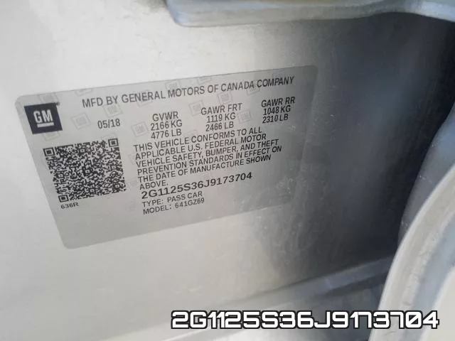 2G1125S36J9173704 фото 2