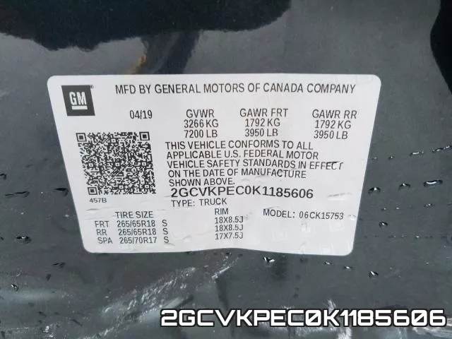 2GCVKPEC0K1185606 фото 2