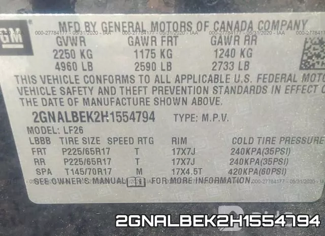 2GNALBEK2H1554794 фото 10