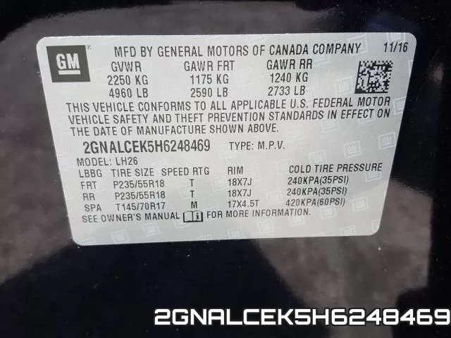 2GNALCEK5H6248469 фото 2