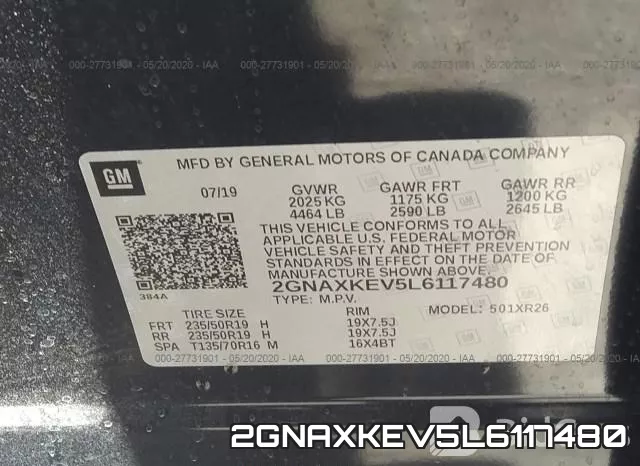 2GNAXKEV5L6117480 фото 10