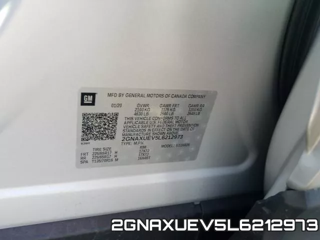 2GNAXUEV5L6212973 фото 2