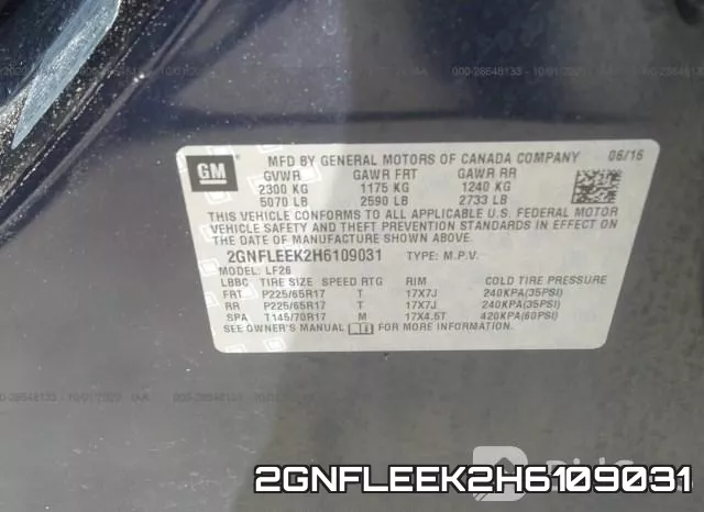 2GNFLEEK2H6109031 фото 10