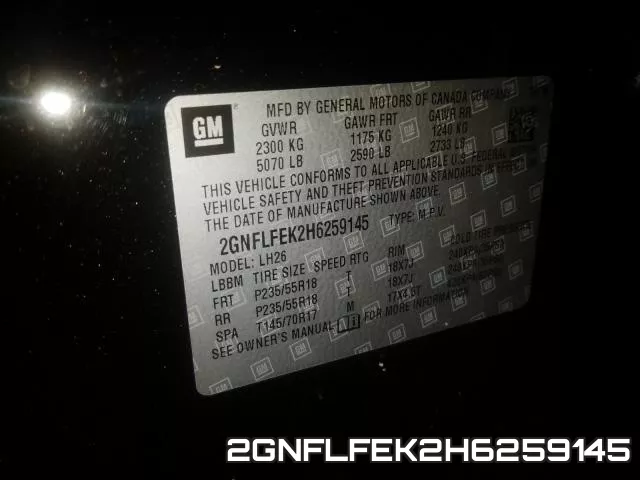 2GNFLFEK2H6259145 фото 2