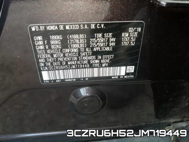 3CZRU6H52JM719449 фото 2