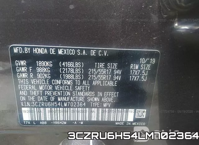 3CZRU6H54LM702364 фото 10