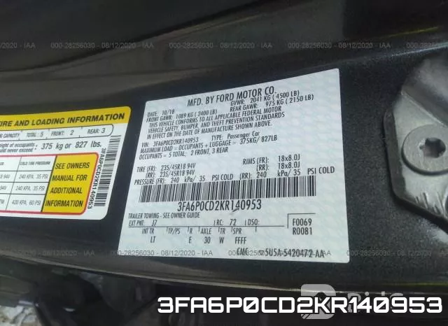 3FA6P0CD2KR140953 фото 10