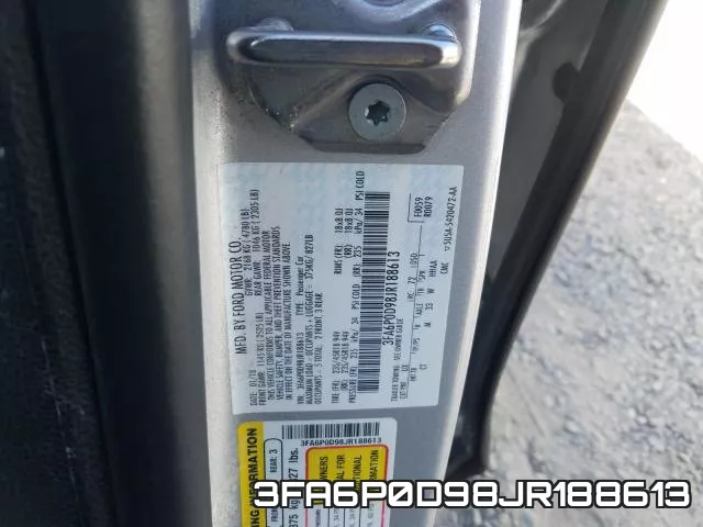 3FA6P0D98JR188613 фото 2