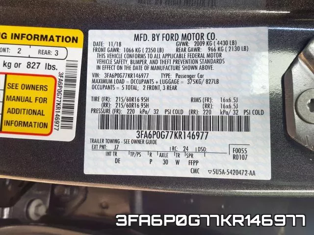 3FA6P0G77KR146977 фото 2