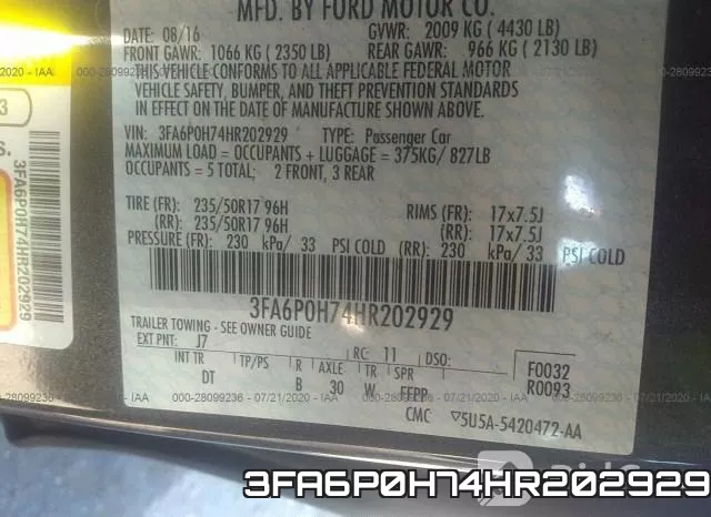 3FA6P0H74HR202929 фото 10
