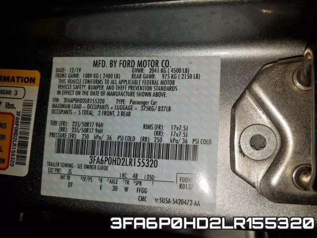 3FA6P0HD2LR155320 фото 2